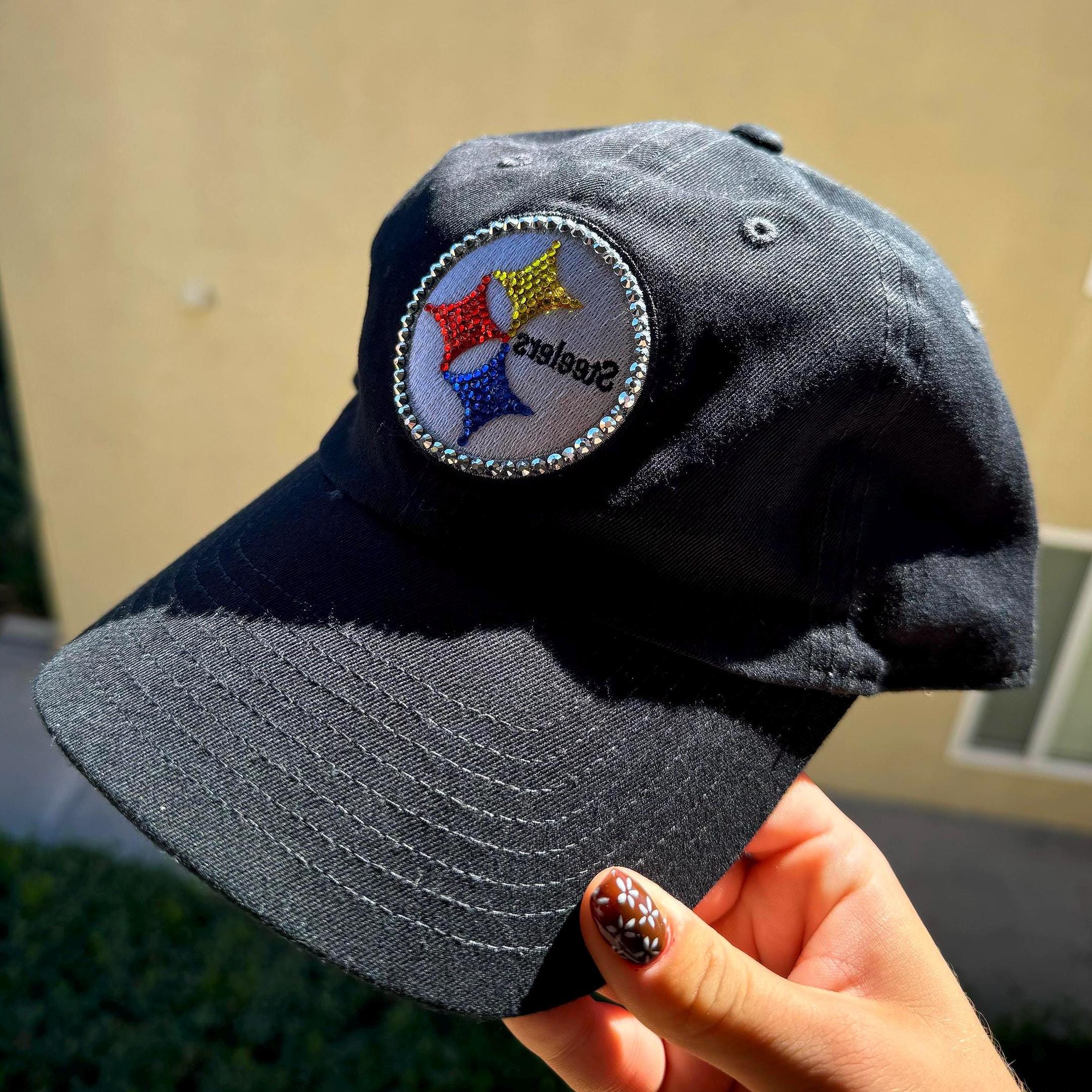 Custom Steelers Heart Embellished Women\'s Trucker Hat Steelers Snapback - Etsy main image 2