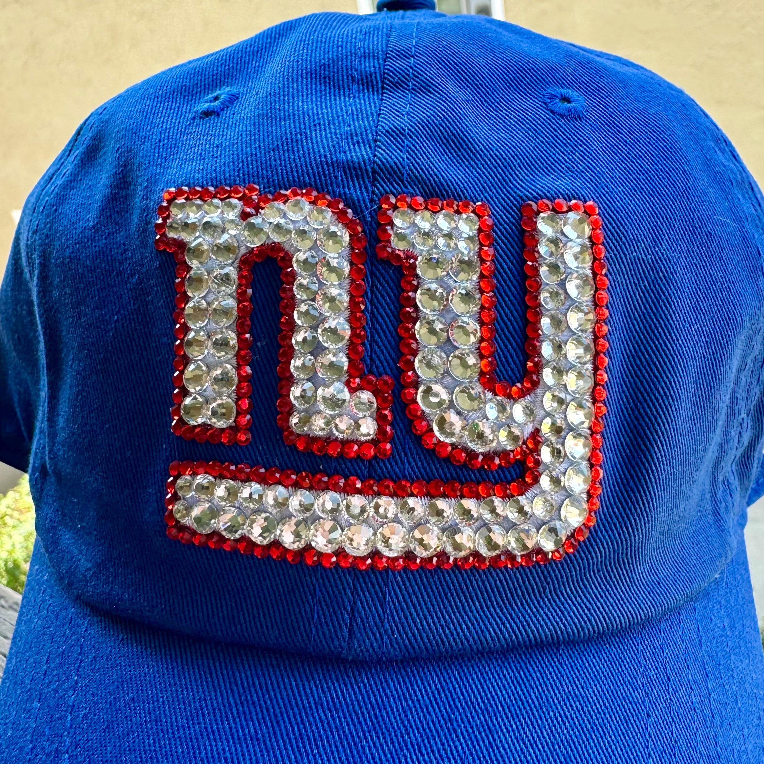 New NY Giants Bling Hat with Swarovski Crystal. NFL SWAROVSKI CRYSTAL GIANTS HELMET, Bling helmet, crystal  main image 4