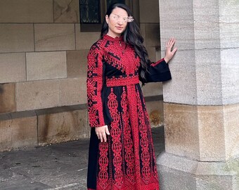 Palestinian Dress embroidered Thobe Abaya