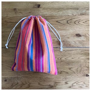 Small Striped Project Bag – Knitting, Crochet, Craft Organizer
