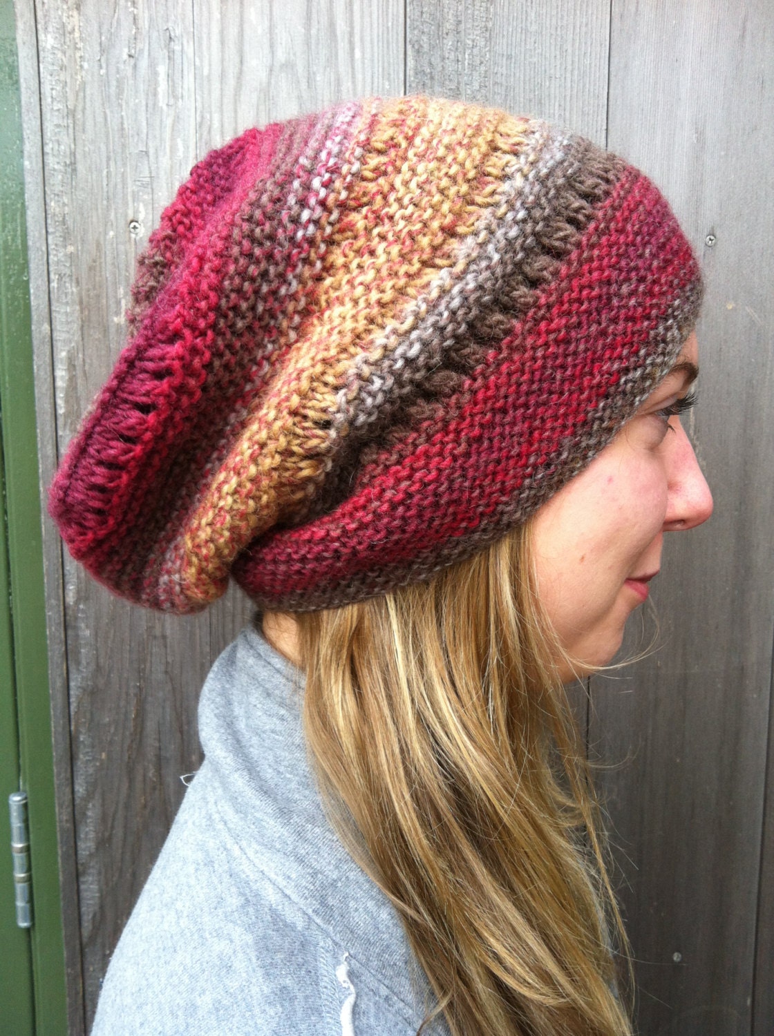Slouchy Hat - Knitting Pattern - Etsy