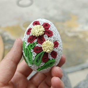 Ovo de quilling, ovo de Páscoa, arte colorida feita à mão, inspirado na natureza, decoração de quarto, decoração de casa, presente, Pysanky,