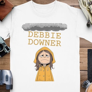 Debbie Downer T-Shirt, Comfort Colors, Funny Cartoon Design, Sad Cartoon Character, Comfort Colors T-Shirt, Cute Graphic Tee, Fun Gift
