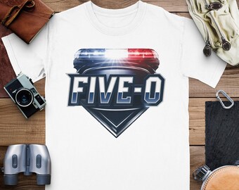 Five-O Police T-Shirt: Comfort Colors Graphic Tee