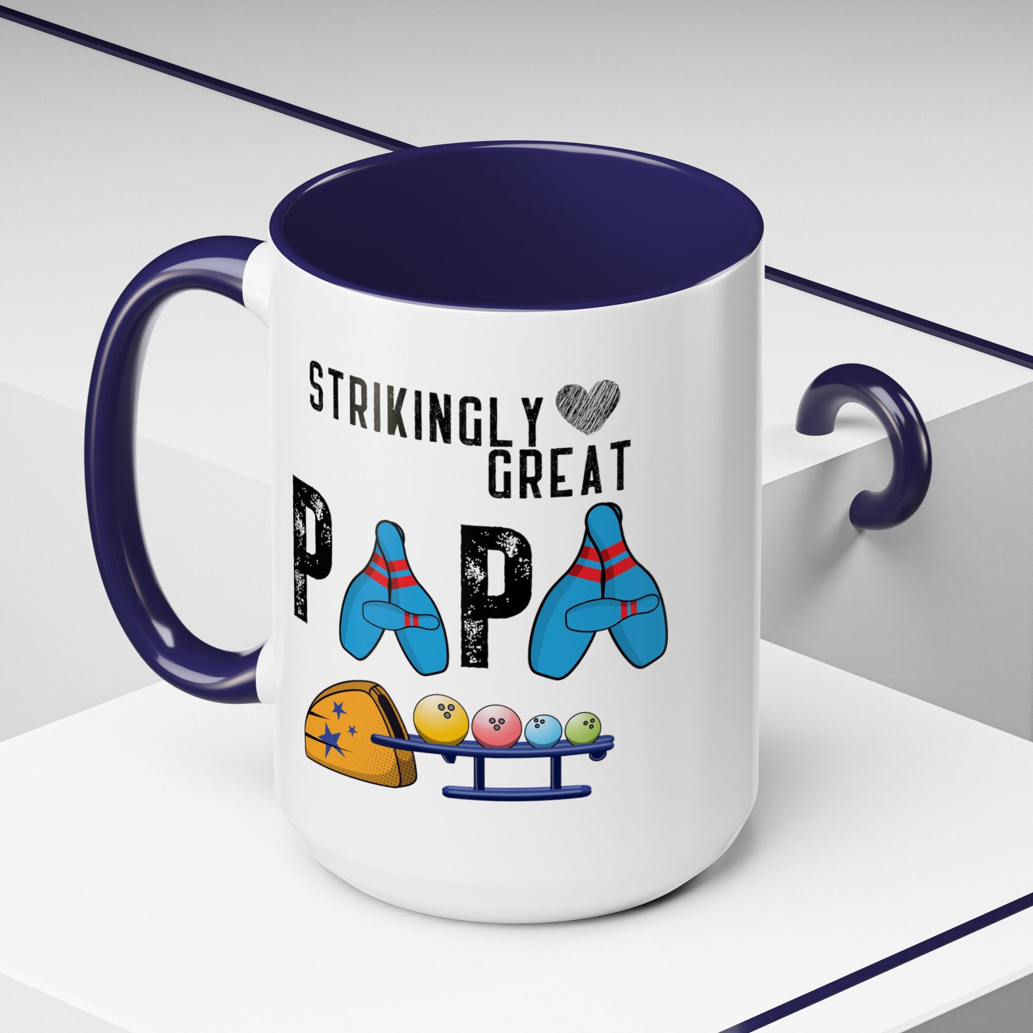 Papa Bowling Mugs Father's Day Bowling Mug Bowling Dad Gift for Bowlers