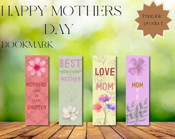 Happy mothers day | Printable bookmarks | Book accessories | Gift |