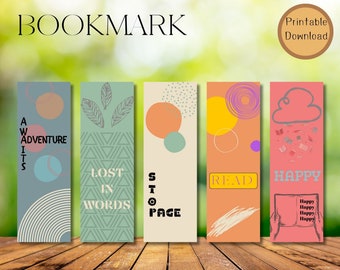 Bookmark| Printable Bookmark| Book Accessory| Download Product| Bookmark Design| Cool Design|RidebART Design
