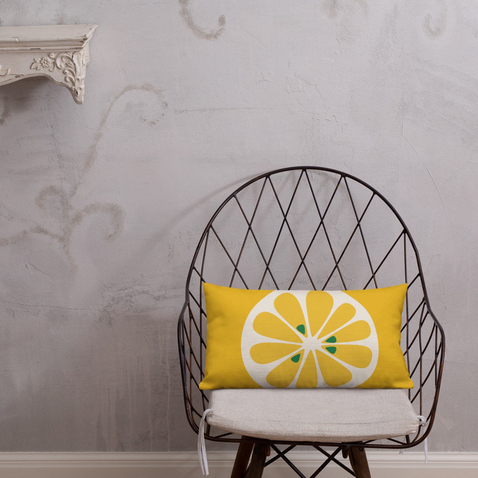 Lemon throw pillow yellow throw pillow spring decor hostess Etsy