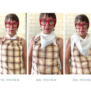 Blue Silk Scarf, Japanese Floral Bandana, Teal Red Neckerchief image 7