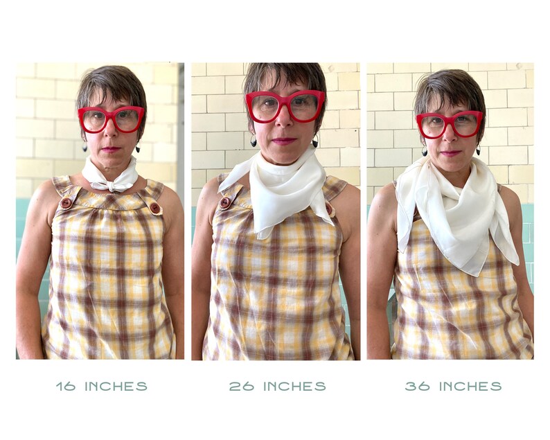 Blue Silk Scarf, Japanese Floral Bandana, Teal Red Neckerchief image 7