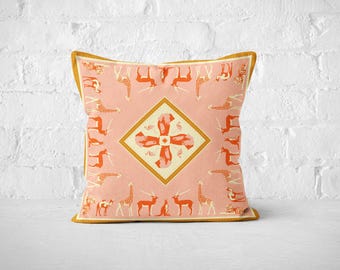 Wild Animals Throw Pillow Cover, Scandinavian Kids Decor