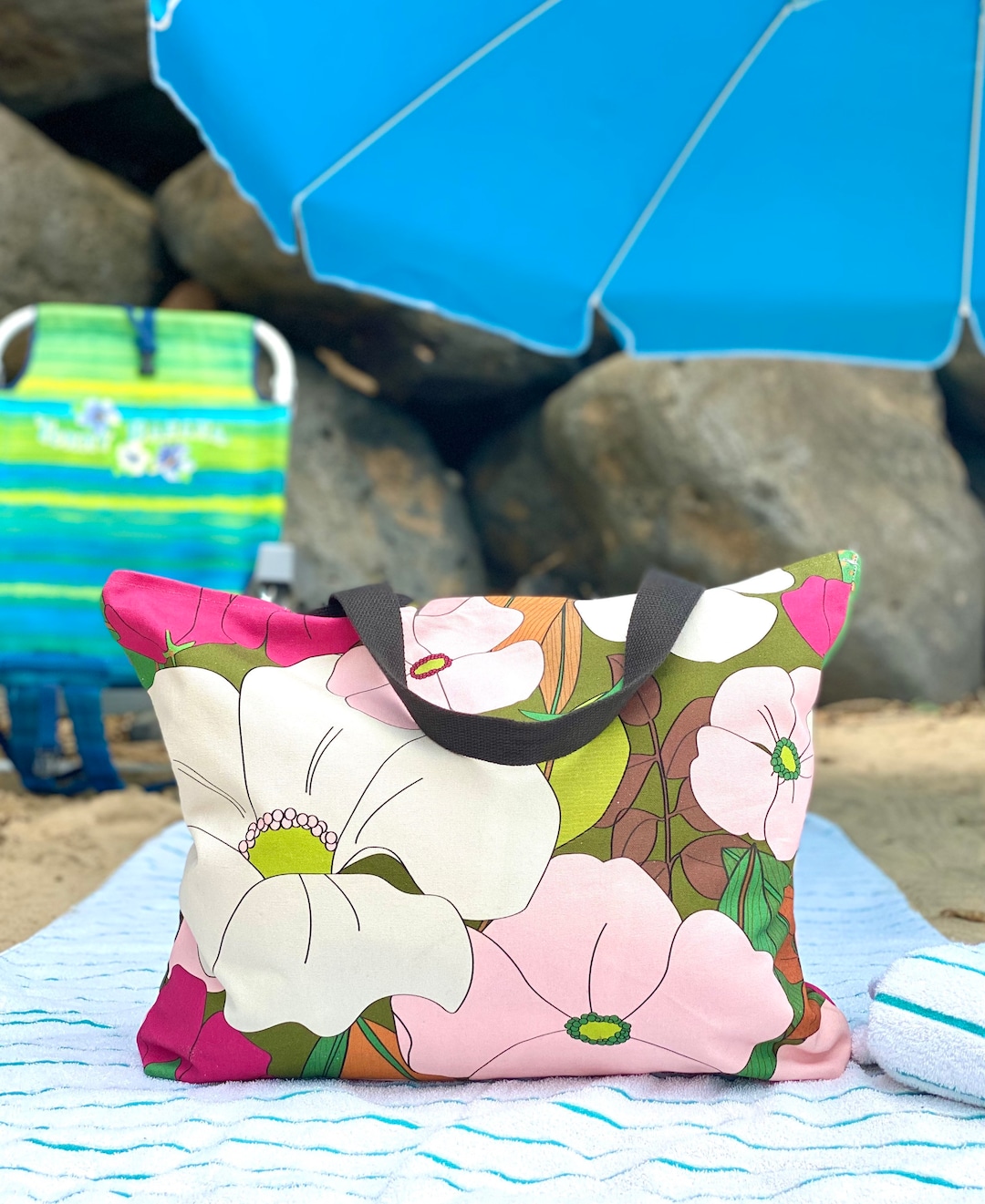 Hawaii Beach Bag, Tropical Beach Bag, Hawaii Beach Tote, Tropical ...