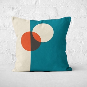 Bauhaus pillow cover, color block design, mid century modern cushion, minimalist decor