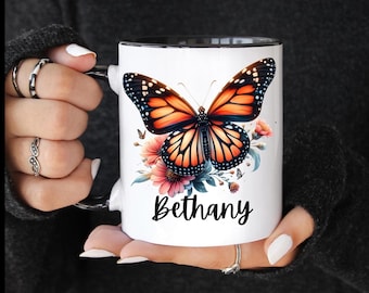 Personalized Butterfly Mug. Gift for Butterfly Lovers