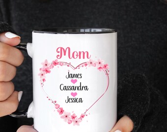 Personalized Floral Coffee Mug, Perfect Gift for Mom, Tea Lovers, Mother&#39;s Day, Family Gatherings, Office Decor