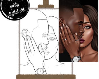 Couples Painting Canvas  | DIY Date Night Sip and Paint