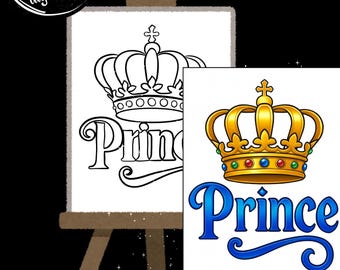 Royal Prince| crown| diy canvas| sip n paint