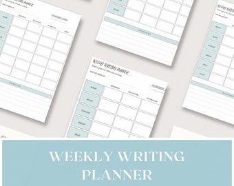Weekly Writing Planner for Authors
