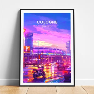 Cologne travel print - Germany travel poster, Cologne poster, Cologne Germany poster, Personalized Gift, Wedding gift, Custom Text