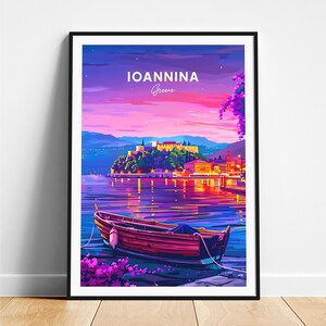 Ioannina travel print - Greece travel poster, Ioannina poster, Ioannina Greece poster, Personalized Gift, Wedding gift, Custom Text