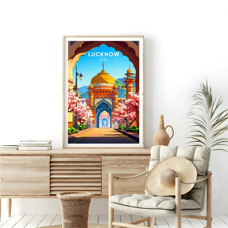 Lucknow Travel Print - India Travel Poster, Lucknow Poster, Lucknow ...