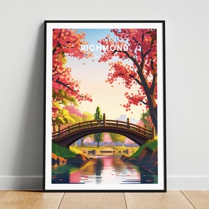 Richmond travel print - US wall art, Richmond poster, Virginia poster, Personalized Gift, Wedding gift, Custom Text