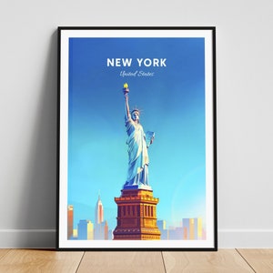 New York City Reise - Kunst, New York City Poster, New York Poster, personalisiertes Geschenk, Hochzeitsgeschenk, USA Wandkunst