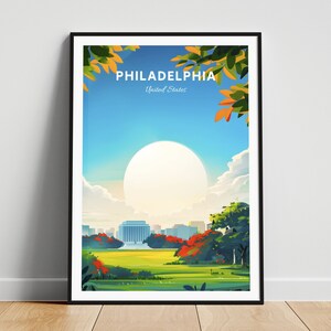 Philadelphia travel print - United States wall art, Philadelphia poster, Pennsylvania poster, Personalized Gift, Wedding gift, Custom Text