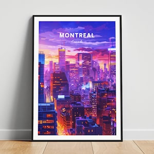 Montreal travel print - Canada travel poster, Montreal poster, Montreal Quebec poster, Personalized Gift, Wedding gift, Custom Text