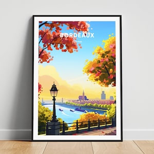 Bordeaux travel print - France travel poster, Bordeaux poster, Bordeaux France poster, Personalized Gift, Wedding gift, Custom Text