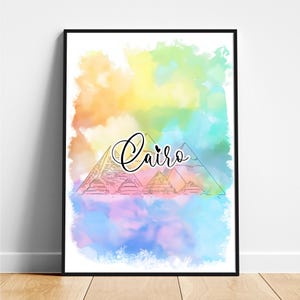Cairo travel print - Egypt travel poster, Cairo poster, Cairo Egypt poster, Modern poster
