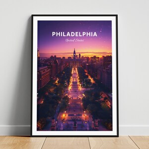 Philadelphia travel print - United States wall art, Philadelphia poster, Pennsylvania poster, Personalized Gift, Wedding gift, Custom Text