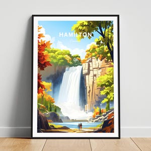 Hamilton travel print - Canada travel poster, Hamilton poster, Hamilton Ontario poster, Personalized Gift, Wedding gift, Custom Text