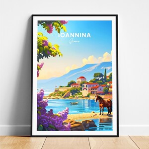 Ioannina travel print - Greece travel poster, Ioannina poster, Ioannina Greece poster, Personalized Gift, Wedding gift, Custom Text