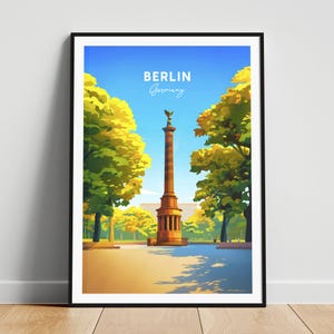 Reisafdruk Berlijn - Reisposter Duitsland, poster Berlijn, poster Berlijn Duitsland, gepersonaliseerd cadeau, huwelijkscadeau, aangepaste tekst