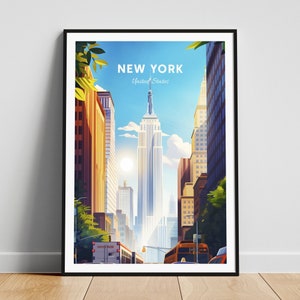 New York City Reise - Kunst, New York City Poster, New York Poster, personalisiertes Geschenk, Hochzeitsgeschenk, USA Wandkunst