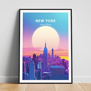 New York City Reise - Kunst, New York City Poster, New York Poster, personalisiertes Geschenk, Hochzeitsgeschenk, USA Wandkunst