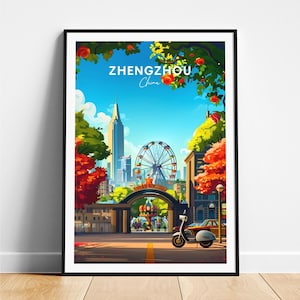 Zhengchui Reisedruck - Chinareiseplakat, Zhengshi-Plakat, Zhengxin-Plakat, personalisiertes Geschenk, Hochzeitsgeschenk, benutzerdefinierter Text