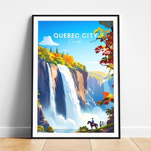 Impression de voyage dans la ville de Québec - Affiche de voyage au Canada, affiche de la ville de Québec, affiche de la ville de Québec, cadeau personnalisé, cadeau de mariage, texte personnalisé
