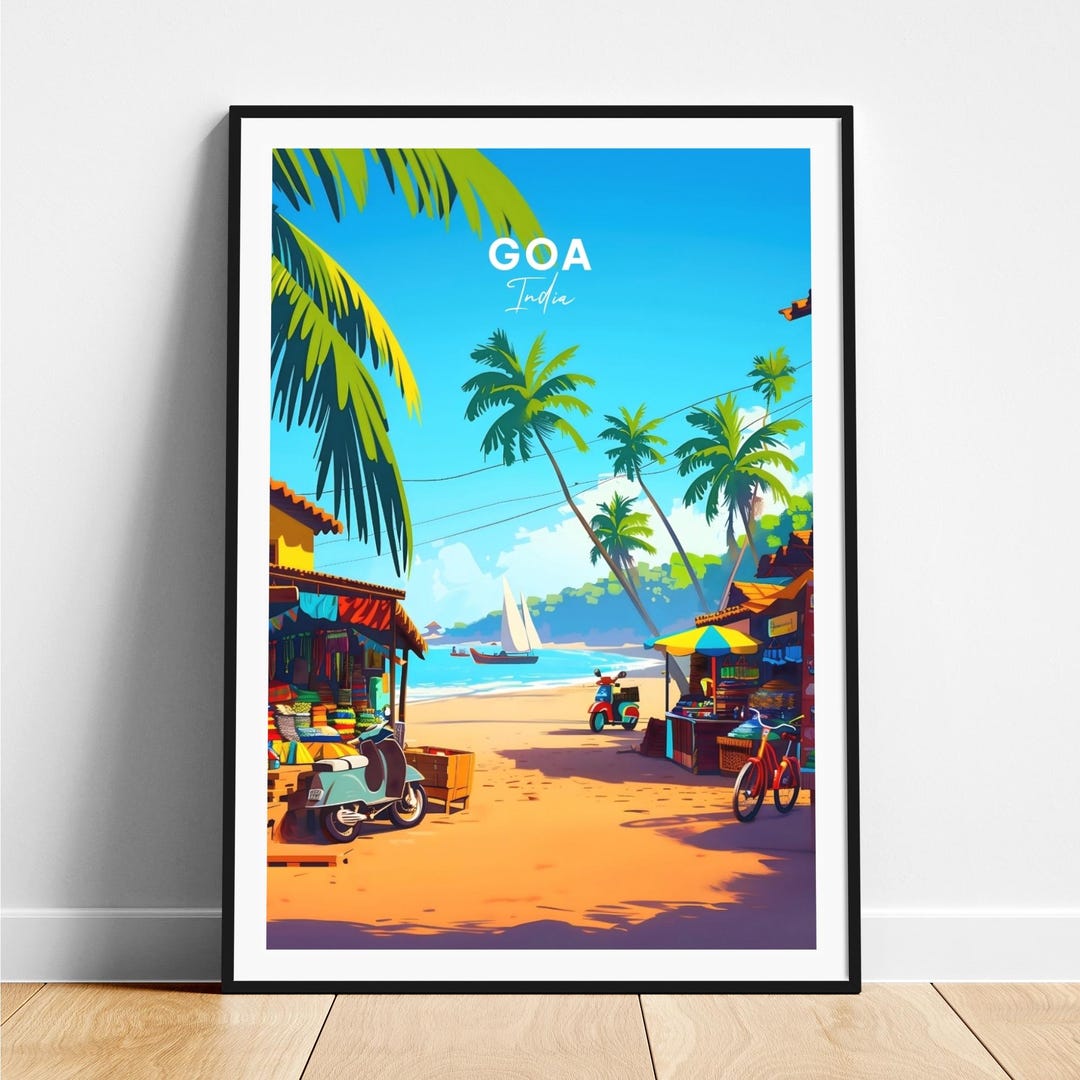 Goa Travel Print India Travel Poster, Goa Poster, Goa India Poster