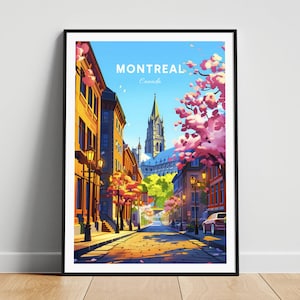 Montreal travel print - Canada travel poster, Montreal poster, Montreal Quebec poster, Personalized Gift, Wedding gift, Custom Text