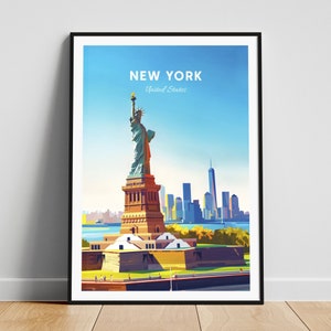 New York City Reise - Kunst, New York City Poster, New York Poster, personalisiertes Geschenk, Hochzeitsgeschenk, USA Wandkunst