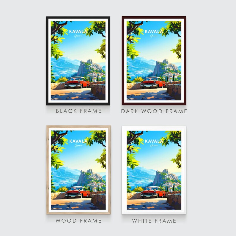 Kavala Travel Print Greece Travel Poster, Kavala Poster, Kavala Greece