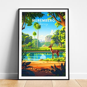 Nuremberg travel print - Germany travel poster, Nuremberg poster, Nuremberg Germany poster, Personalized Gift, Wedding gift, Custom Text