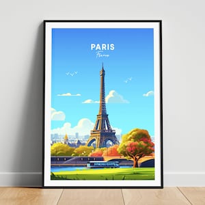 Paris Reisedruck - Frankreich Reiseplakat, Paris Plakat, Paris Frankreich Plakat, personalisiertes Geschenk, Hochzeitsgeschenk, benutzerdefinierter Text
