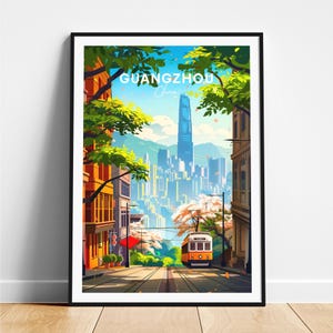 Guangzhou travel print - China travel poster, Guangzhou poster, Guangzhou China poster, Personalized Gift, Wedding gift, Custom Text