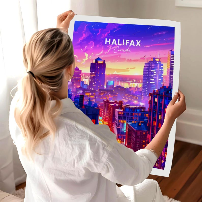 Halifax Travel Print Canada Travel Poster, Halifax Poster, Halifax Nova