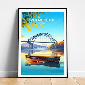 Zhengchui Reisedruck - Chinareiseplakat, Zhengshi-Plakat, Zhengxin-Plakat, personalisiertes Geschenk, Hochzeitsgeschenk, benutzerdefinierter Text