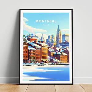 Montreal travel print - Canada travel poster, Montreal poster, Montreal Quebec poster, Personalized Gift, Wedding gift, Custom Text
