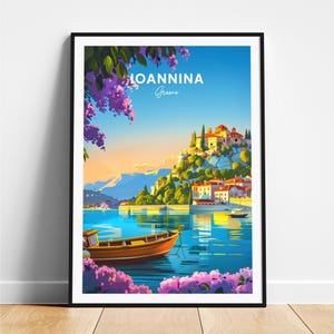Ioannina travel print - Greece travel poster, Ioannina poster, Ioannina Greece poster, Personalized Gift, Wedding gift, Custom Text